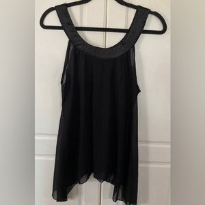 ❤️‍🔥5/20$ Y.L.Y💫 Women’s Black Sheer Asymmetrical Tank Blouse